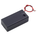 Battery compartment SBH-9V 6F22-S crown with cover and switch