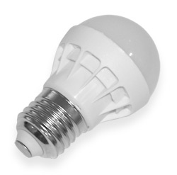 Лампа Светодиодная LED 3W теплый свет, молочный пластик