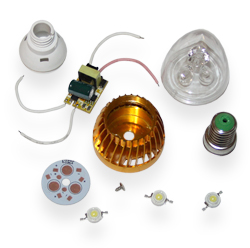 Assembly kit  LED lamp 3W, E14, cold light
