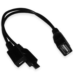 Adapter OTG Micro USB 5M - USB AF - Micro USB 5F