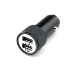 USB-зарядка для авто MH-С53 5V, 2.4A USB, алюминиевый корпус, ЧЁРНЫЙ