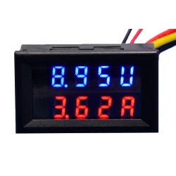 Module Amvoltmeter 0-200V 10A red-blue 4 characters