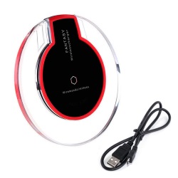 Безпровідний зарядний пристрій Qi Fantasy Wireless Charger K9 чорно-червоне