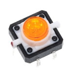 Кнопка тактовая TACT 12x12-7.3 Yellow LED