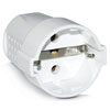 Cable socket SE-2202 WHITE [with ground, 16A, 250V]