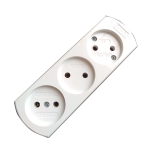 Plug-in block FAR141 3 sockets without grounding [10A, 250V]