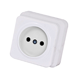 Socket 1, consignment note, without grounding, white [16A, 250V]