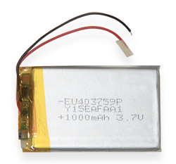Li-pol аккумулятор 403759P , 800 мА/ч 3.7V с платой защиты