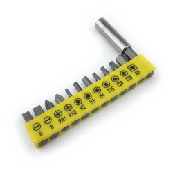  Set of 12 pcs screwdriver bits 1/4 