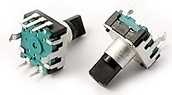 Энкодер серії RE12 (EC12) RE1201XE1-H01 L=17.5mm з кнопкою вертикальний