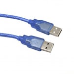 Кабель USB2.0 AM/AM 1.4м синій з фільтром