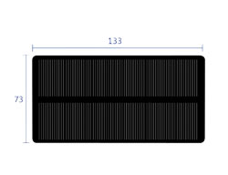 Сонячна батарея АК13373, 133*73мм, 1,08w, 6v, 210 mA, моно