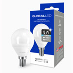 LED lamp GLOBAL LED G45 F 5W 4100K 220V E14 AP