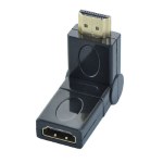 Adapter HDMI-HDMI swivel 360°(male to female)