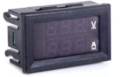 Module Amperevoltmeter 0-100V 50A red-blue without shunt