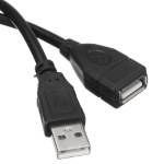 Кабель USB2.0 AM/AF, удлинитель 2.5м черный