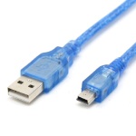Кабель USB2.0 AM/mini-USB 1.4м синій з фільтром