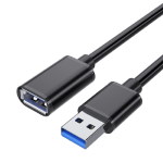 Кабель USB3.0 AM/AF, удлинитель 0.5м черный
