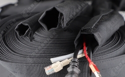 Кабельний рукав на липучці SP-MST-40 текстильний чорний, що обертається [1м]