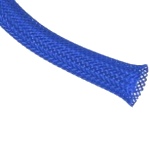 Cable braid<gtran/> snake skin 4mm, blue<gtran/>