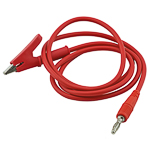 Cable Banana - crocodile red Y201 18AWG 2 meters
