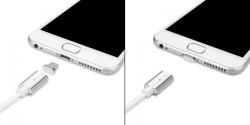 Кабель магнитный USB Apple Lightning 1м белый