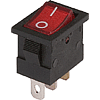 Переключатель клавишный KCD1-101N-2 3pin с подсв.ON-OFF 6A красный
