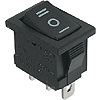 Key switch  KCD1-123-2 (ON) -OFF- (ON) 6A black