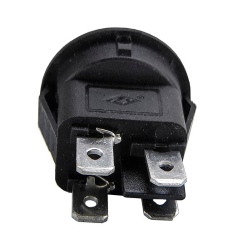Key switch KCD1-224/4P ON-OFF round 4pin Black