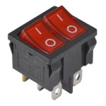Key switch<gtran/>  KCD1-2101N-6 backlit ON-OFF 6pin red<gtran/>
