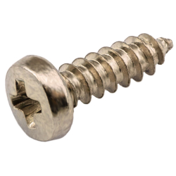 Nickel plated screw PA 2x5mm with rounded head PH