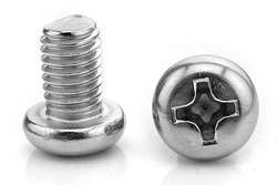 Stainless screw M2.5x6mm half round PH stainless steel 304