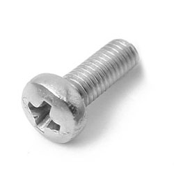 Galvanized screw M2.5x12mm half round PH