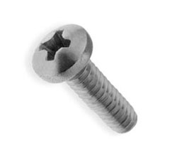 Galvanized screw M4x16mm half round PH