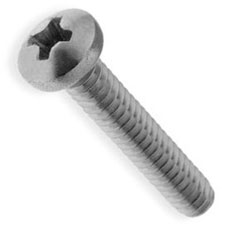 Galvanized screw M2.5x8mm half round PH