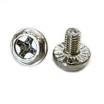 Nickel plated screw M3x5 hex head