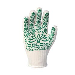 Garden gloves with PVC pattern, white