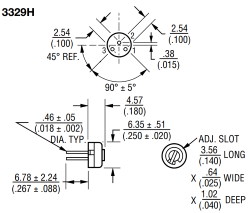 Резистор подстроечный 3329H-1-2K