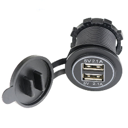 Зарядное устройство USB YC-A17W 5V 2.1A+5V 2.1A белая подсветка