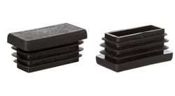 Plug for rectangular profile 30x50mm inner black