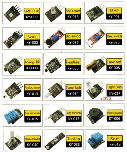 Set  Modules for Arduino, 37 pieces in a case