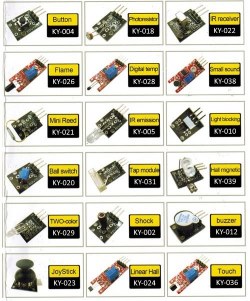 Set  Modules for Arduino, 37 pieces in a case
