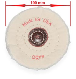 Матер'яний полірувальний круг зшитий 100мм, 50 складок