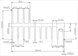 Aluminum radiator 50*58*31.8MM Module heat sink aluminum black oxide