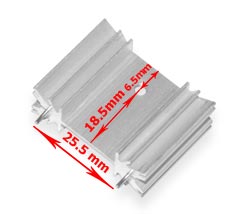 Aluminum radiator 25*34*12MM TO-3P aluminum heat sink