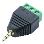Plug<gtran/> 2.5mm 3-pin with terminal block<gtran/>