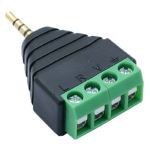Plug<gtran/> 2.5mm 4-pin with terminal block<gtran/>