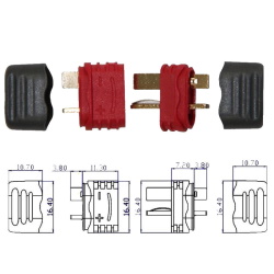 Battery connector AM1015E-M T-type вилка