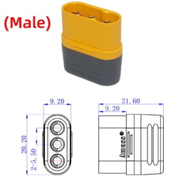 Battery connector MR60-M.G.Y. Male
