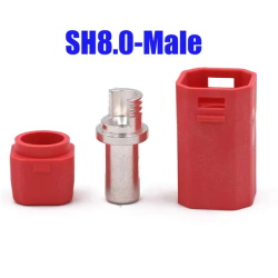 Роз'єм акумуляторний SH8.0U-M.S.R AS250 Male Red